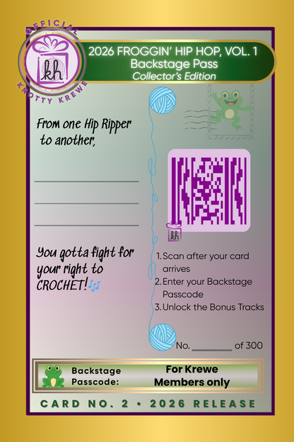 FREE Froggin' Hip Hop Collector's Edition Tour Card (Vol. 1)