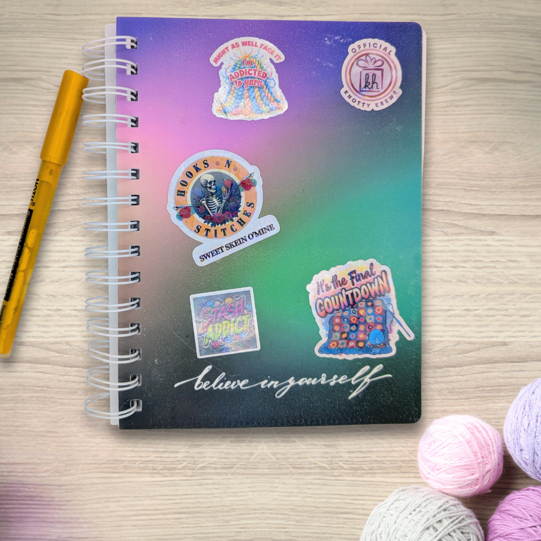 Yarn Rock Collector’s Edition Sticker Page (Vol. 1) – Knotty Habits Limited Collectible for Crochet Lovers